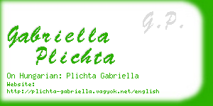 gabriella plichta business card